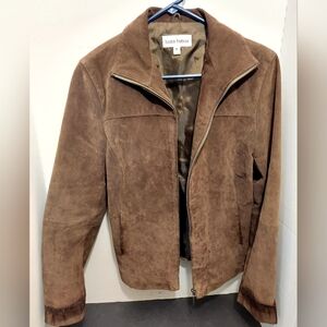 Boston Harbor Vintage Womens Suede Leather Bomber Jacket Blazer Size Medium